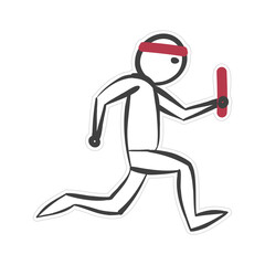 Doodle Sticky Man Activity Relay Run