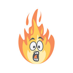Emoticon Cute Fire Fiery Flame Bright Fireball Flames