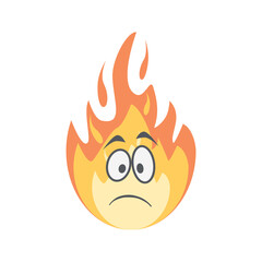 Emoticon Cute Fire Fiery Flame Bright Fireball Flames