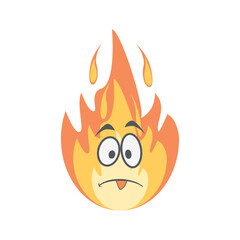Emoticon Cute Fire Fiery Flame Bright Fireball Flames
