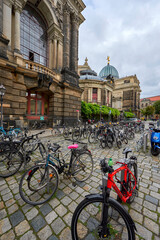 Street view in the city center, Dresden, Germany