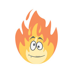 Emoticon Cute Fire Fiery Flame Bright Fireball Flames