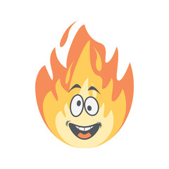 Emoticon Cute Fire Fiery Flame Bright Fireball Flames