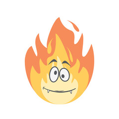 Emoticon Cute Fire Fiery Flame Bright Fireball Flames