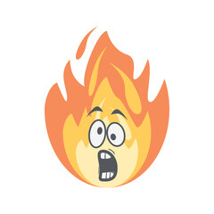 Emoticon Cute Fire Fiery Flame Bright Fireball Flames