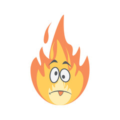 Emoticon Cute Fire Fiery Flame Bright Fireball Flames