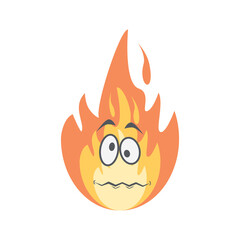 Emoticon Cute Fire Fiery Flame Bright Fireball Flames