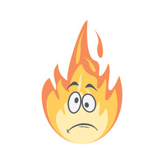 Emoticon Cute Fire Fiery Flame Bright Fireball Flames