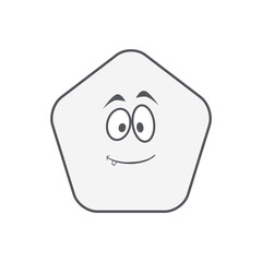 Emoticon Doodle Cute Basic Shape With Expression