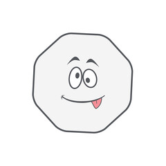 Emoticon Doodle Cute Basic Shape With Expression