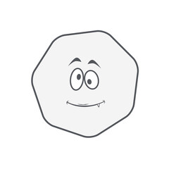 Emoticon Doodle Cute Basic Shape With Expression