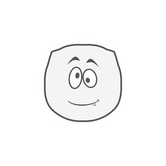 Emoticon Doodle Cute Basic Shape With Expression