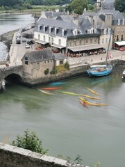 Views of the medieval village of Auray in Brittany, France.