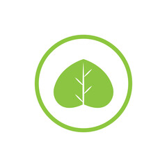 Logos of green Tree leaf ecology nature element vector