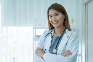 asian female doctor at hospital