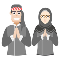 Muslim Couple Black Costume