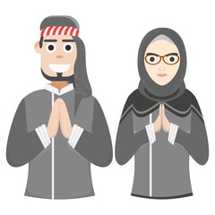 Muslim Couple Black Costume