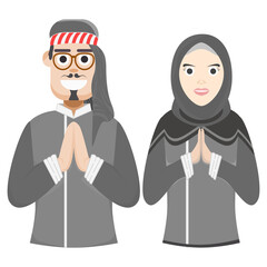 Muslim Couple Black Costume