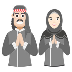 Muslim Couple Black Costume