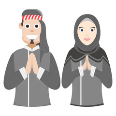 Muslim Couple Black Costume