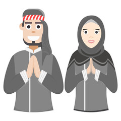 Muslim Couple Black Costume