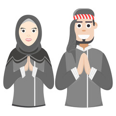 Muslim Couple Black Costume