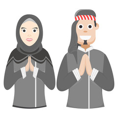 Muslim Couple Black Costume