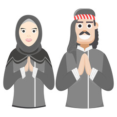 Muslim Couple Black Costume