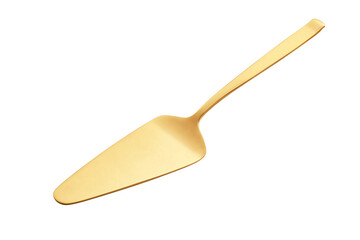 Golden cake spatula, cut out, photo stacking
