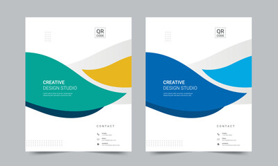 Cover design for annual report and business catalog, magazine, flyer or booklet. Brochure template layout. A4 cover vector EPS-10