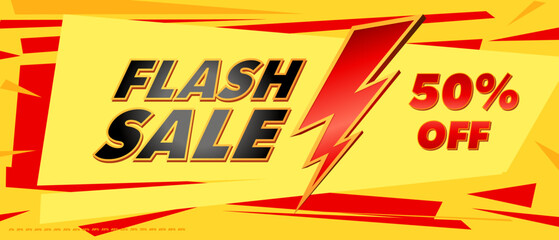 Flash sale discount vector background. label special