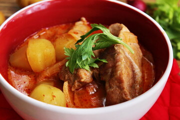 Massaman curry, the food of Thailand, the best type of food. curry, spicy food, coconut milk food