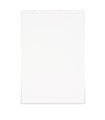 White blank torn notepaper isolated on white background, copy space