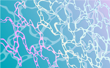 Anime cartoon style sea with ripples. View of the water surface from above. - obrazy, fototapety, plakaty