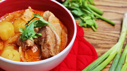 Massaman curry, the food of Thailand, the best type of food. curry, spicy food, coconut milk food