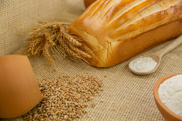 Brazilian style bread on a rustic table