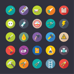 Industrial and Construction Flat Icons Pack

