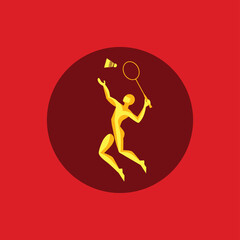 Fototapeta na wymiar Sport Icon of badminton