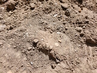Close-up of the ground. Texture background of the soil.