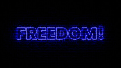 Obraz premium Blue Neon Freedom!