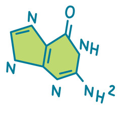 Science element hand drawn doodle cartoon illustration molecule structural