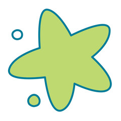 Science element hand drawn doodle cartoon illustration star