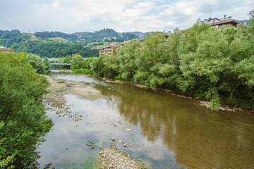 View of Oria River in Tolosa, Basque Country, Spain
