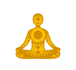 Meditation Shape - Zen - Yoga Pose - Vector