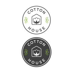 cotton house logo vector
