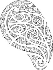 Maori tribal art tattoo