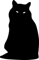 Obraz premium Vector isolated cat silhouette. Black silhouette of a cat.