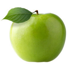 Green apple isolated on alpha background.