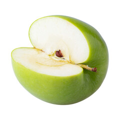 Green apple isolated on alpha background.