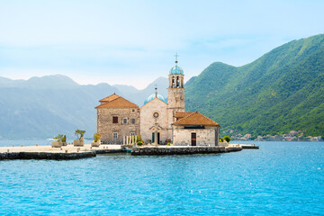 A beautiful summer landscape of the Bay of Kotor coastline - Boka Bay